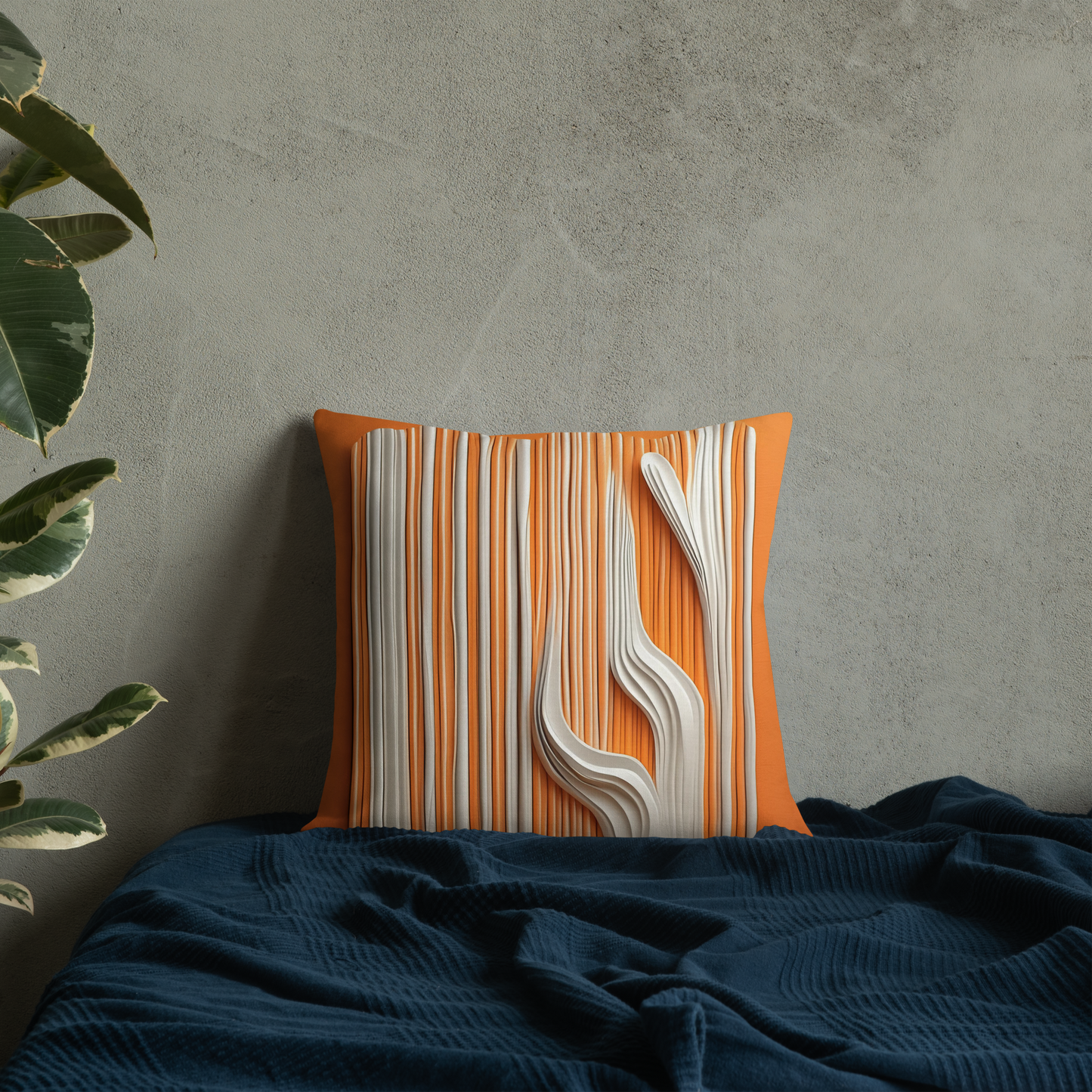 Orange Stripe Pillow